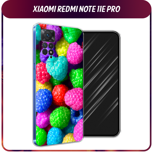 Силиконовый чехол на Xiaomi Redmi Note 11 Pro/11 Pro 5G/11E Pro / Сяоми Редми Нот 11E Про Леденцовая малина чехол книжка на xiaomi redmi note 11 pro 11 pro 5g 11e pro сяоми редми нот 11 про 11 про 5g 11e про из эко кожи синяя с магнитом