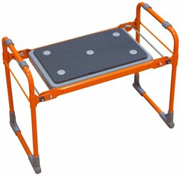 Скамейка для дачи Nika СКМ2 с мягким сиденьем, оранжевый цвет