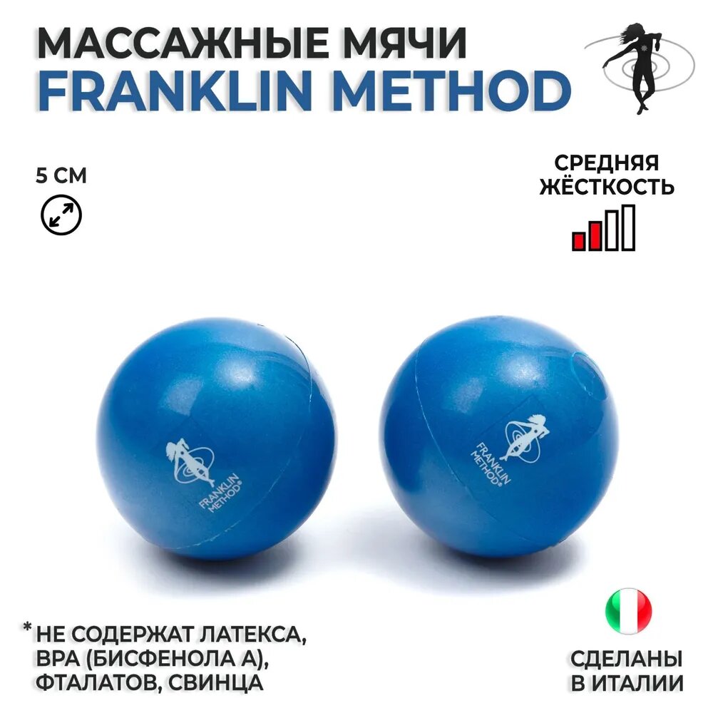 Мячи средней жесткости Franklin Method Medium Fascia Ball Set, диаметр 5 см (комплект из 2 шт.)