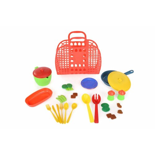 Набор посуды игровой TOY MIX Пластик, 31 предмет, в пакете (РР 2018-063)