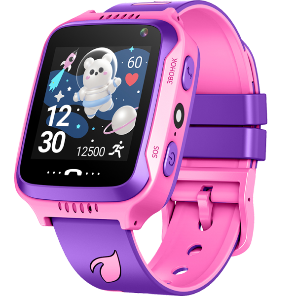 Leef Часы-телефон Leef детские Kids Pulsar, фиолетово-розовые