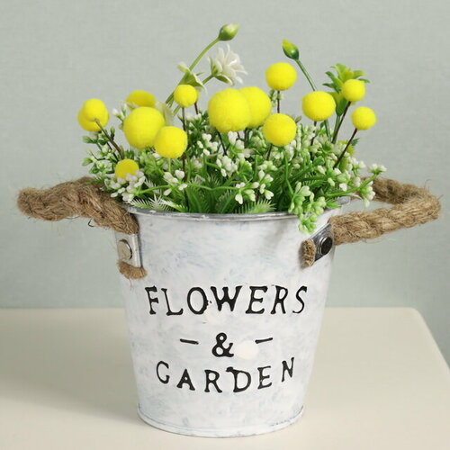 Due Esse Christmas Искусственный цветок в горшке Мимоза и Луговые цветы 19 см XAE22000041 1688₽