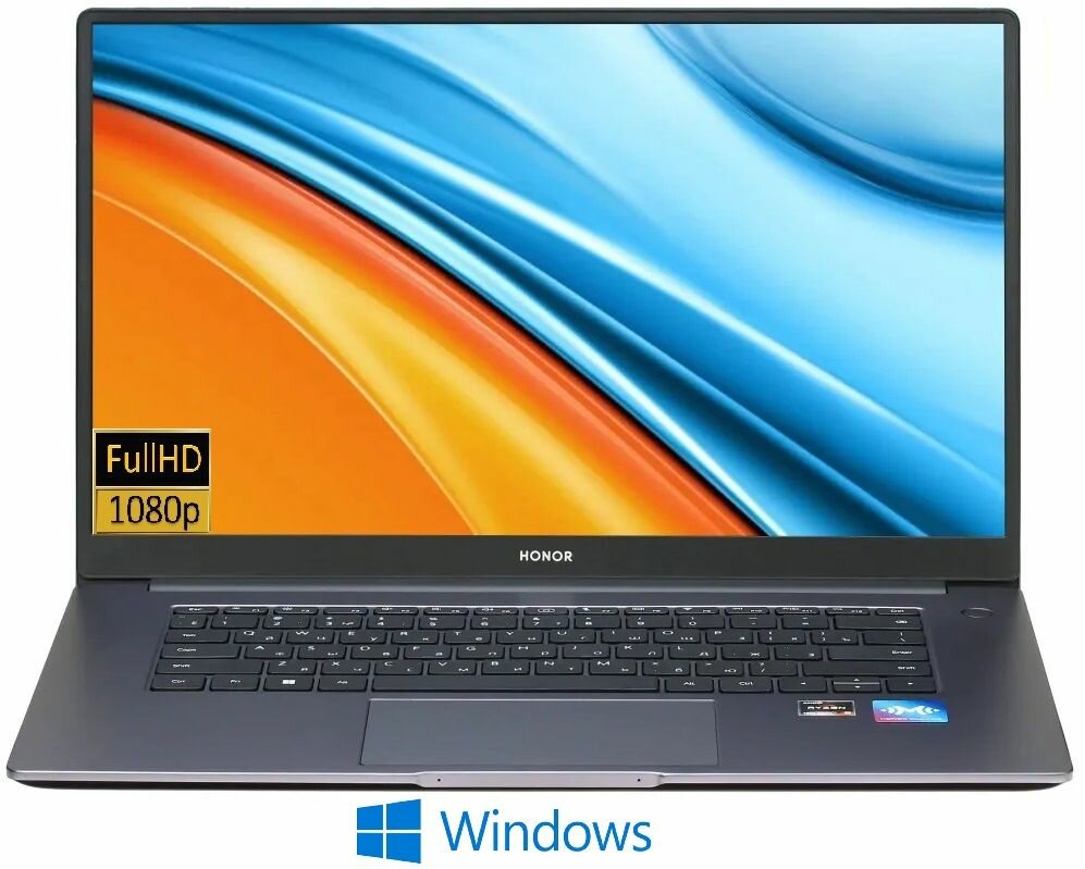 Ноутбук Honor MagicBook 15 BMH-WDQ9HN серый (5301AFVT) AMD Ryzen 5 5500U, AMD Radeon Graphics