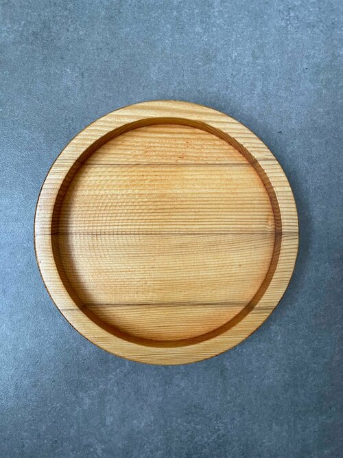 Менажница деревянная из лиственницы 14,5х2,0 см, подставка, тарелка, блюдо для подачи закусок