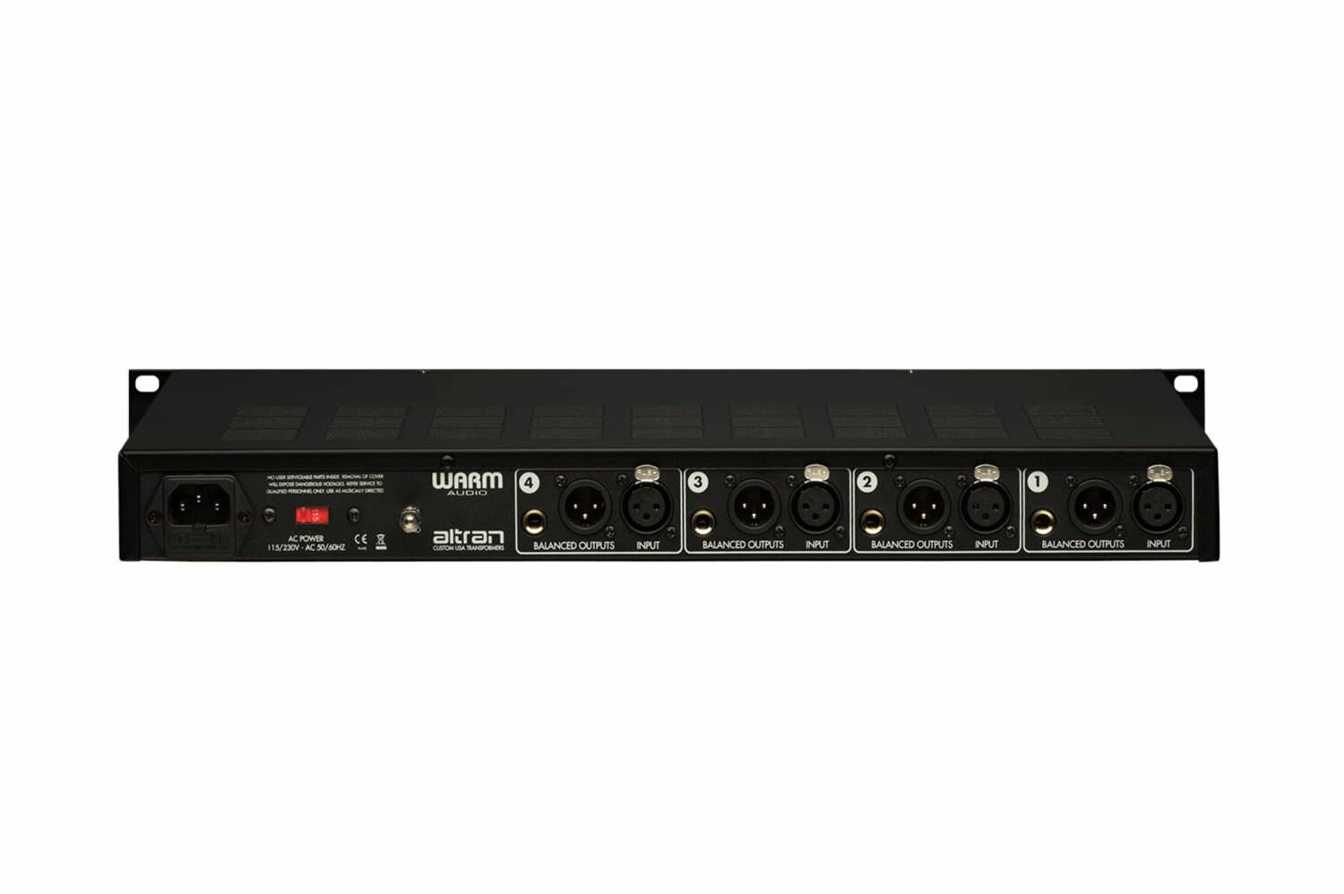 Warm Audio WA-412 4-канальный дискретный микрофонный предусилитель/инструментальный DI, усиление 65дБ, трансформатор Altran, инс - фото №5