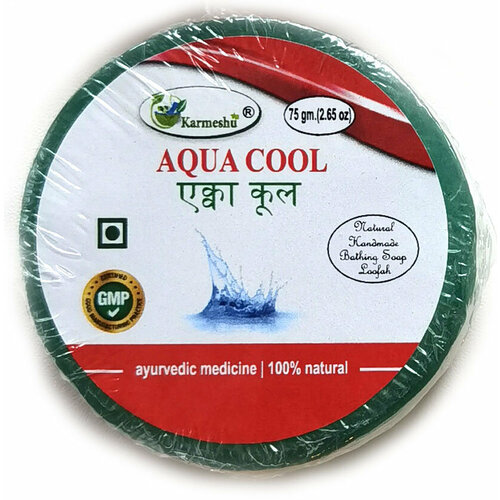 AQUA COOL Natural Handmade Bathing Soap, Karmeshu (        , ), 75 