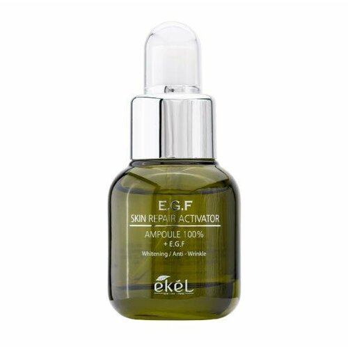 EKEL Ampoule 100% E.G.F Skin Repair Activator Восстанавливающая ампульная сыворотка для лица с EGF пептидами 30мл