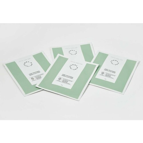 Маска для лица, для сужения пор с глиной COMMA, NINE PORE TIGHTENING GREEN CLAY MASK