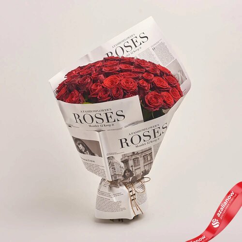 51 красная роза в газете