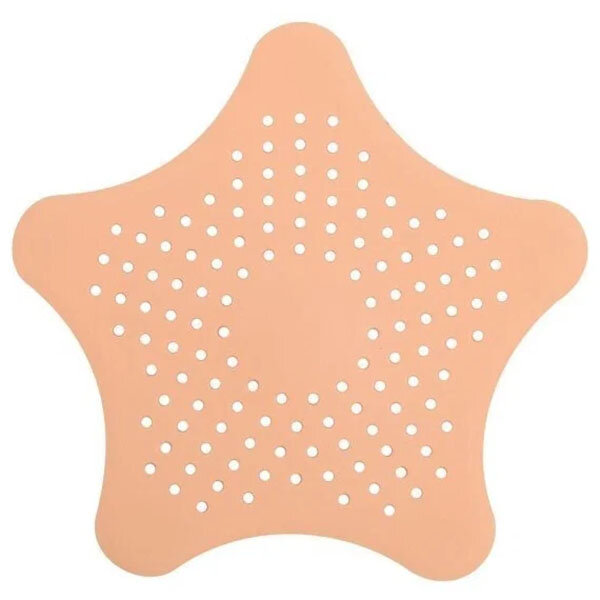 фото Ситечко для ванной "Улавливатель волос", размер 15х15см, цвет розовый