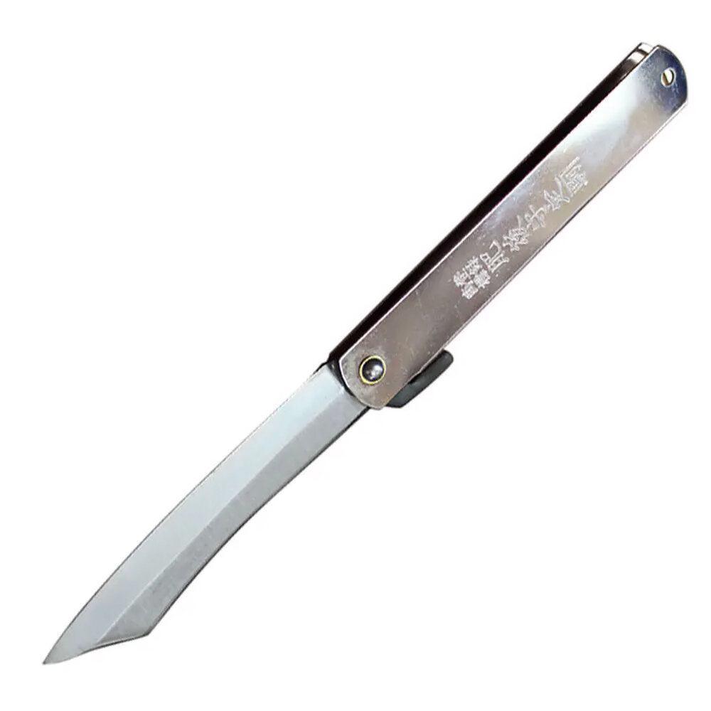 HAHC-100Silve (5SV) Нож складной - Хигоноками Nagao Kanekoma, 100мм, сталь High Carbon Steel 1cл, 2-2.7мм