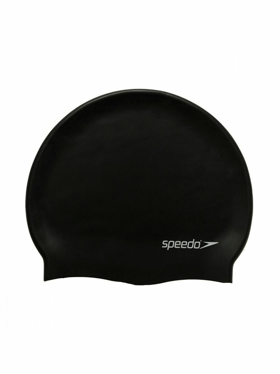 Шапочка для плавания SPEEDO Flat Silicone Cap, 8-709910001-0001, черный, силикон