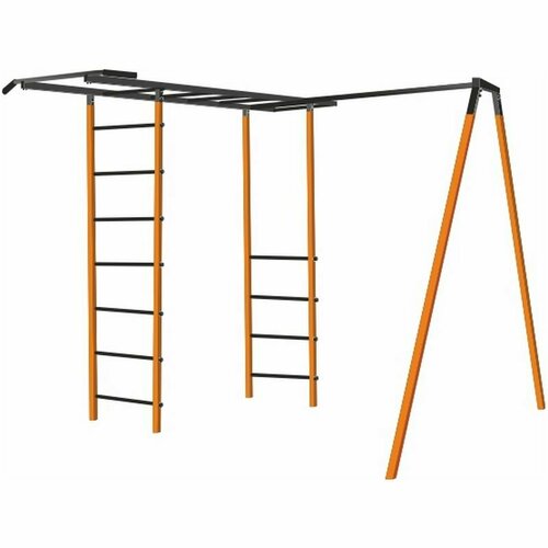 Качели детский уличный комплекс с рукоходом и турником, базовый