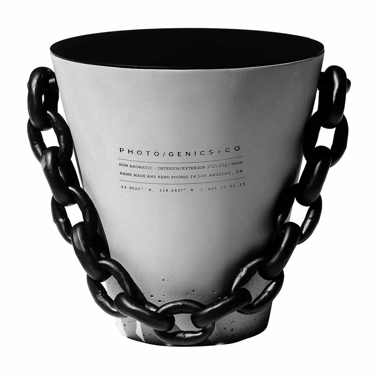 PHOTO/GENICS + CO XL Concrete Bucket Candle Свеча парфюмированная Sativa интерьерная большая, 3000 г