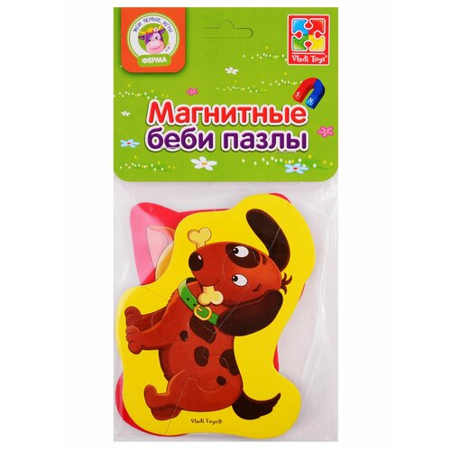 Мягкие магнитные пазлы Котенок и щенок vladitoys baby puzzle мягкие магнитные пазлы котенок и щенок vt3208 06 с 2 лет