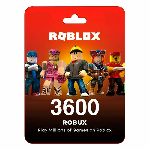 Пополнение счета Roblox на 3600 Robux РФ для России / Подарочная карта Роблокс / Глобал для любого региона