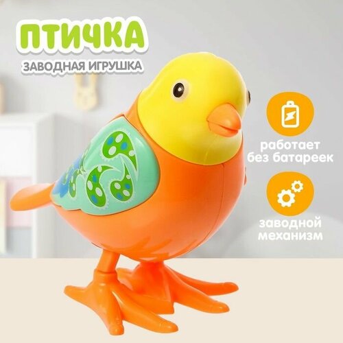 Игрушка заводная Яркая птичка