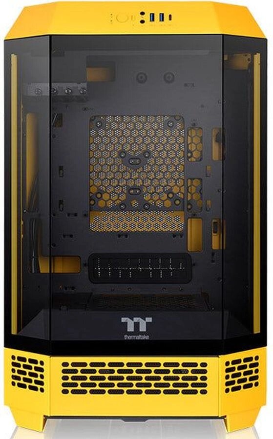 Корпус Thermaltake The Tower 300 Bumblebee желтый без БП mATX 11x120mm 5x140mm 2xUSB3.0 1xUSB3.1 audio bott PSU