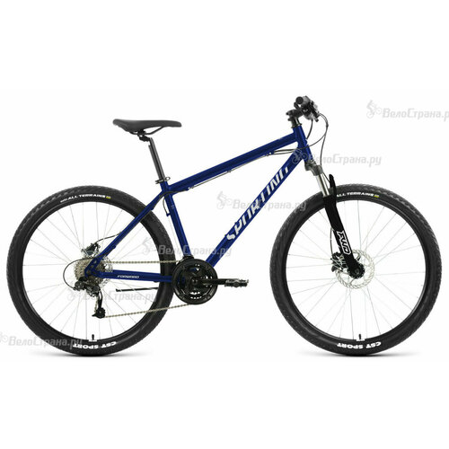 Горный велосипед Forward Sporting 27,5 3.2 HD (2023) 17 Сине-серебристый (156-170 см) горный велосипед forward sporting 27 5 3 2 hd 27 5 24 ск рост 19 2022 темно синий серебристый rbk22fw27882