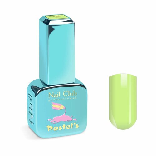 Nail Club professional Эмалевый гель-лак для ногтей с липким слоем PASTEL'S 1029 Green Ribbon 13 мл