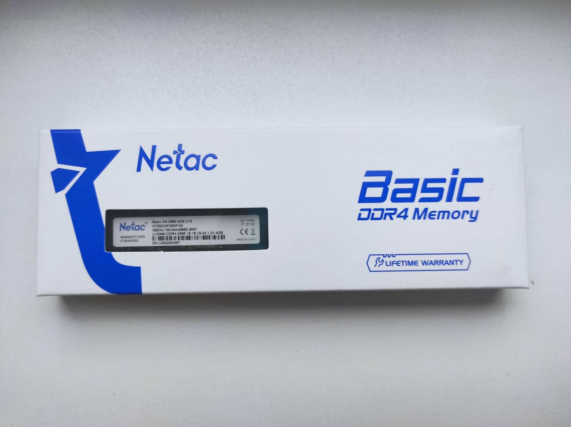 Netac Basic DDR4-2666 4Gb (NTBSD4P26SP-04) - фото №14