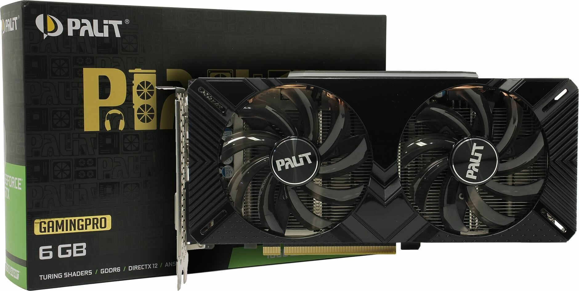 Palit Видеокарта GeForce GTX 1660 SUPER Palit GeForce GTX 1660 SUPER GamingPro 6 ГБ (NE6166S018J9-1160A)