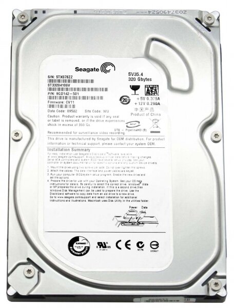 Жесткий диск Seagate 9GD142 320Gb SATAII 3,5" HDD