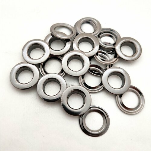 Люверс 12 мм стальной цвет черный никель 100 шт 490₽