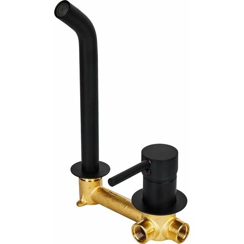 Смеситель для раковины Vidage VAL11900BL скрытый монтаж однорычажный цвет черный матовый 7590₽