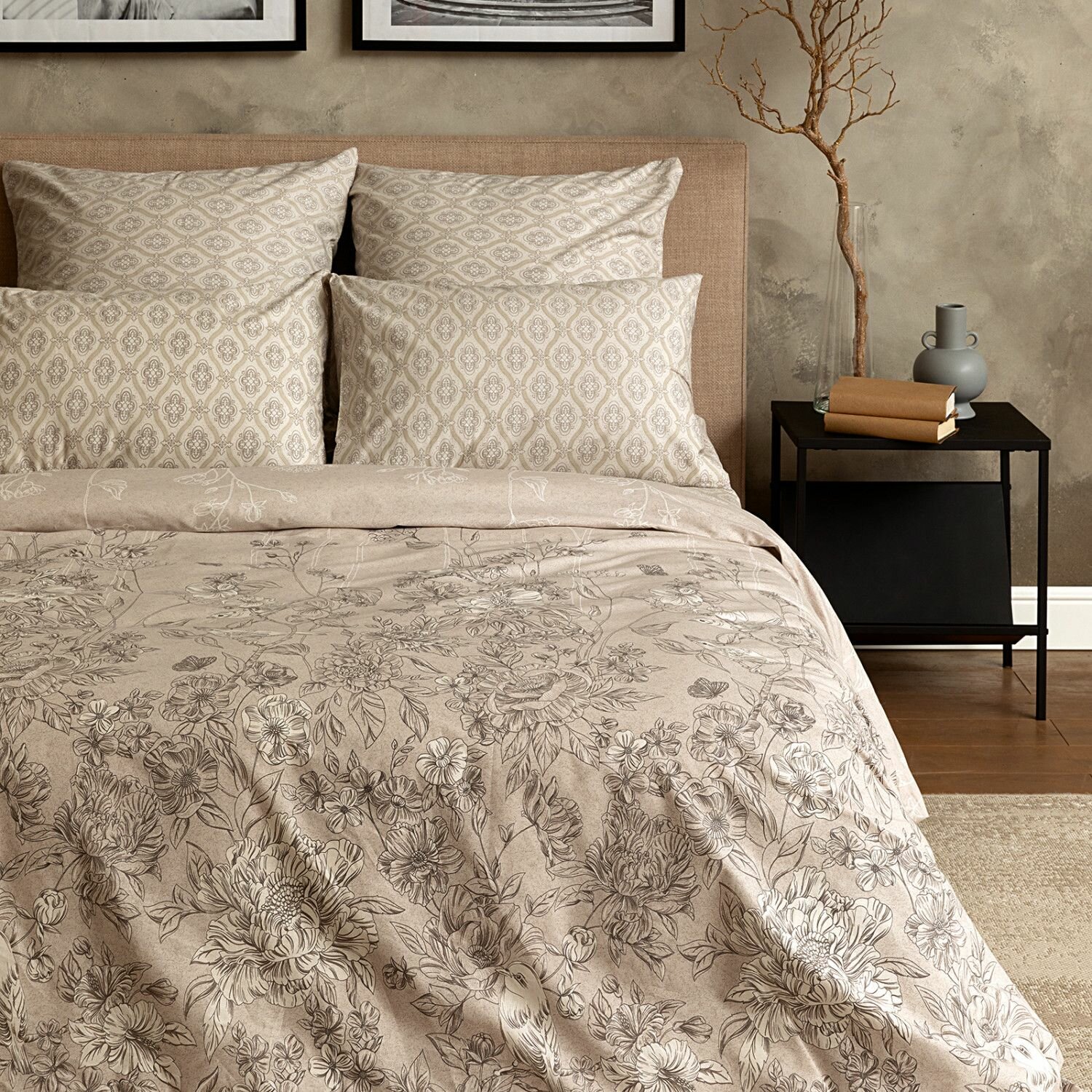 Cozy Home Комплект постельного белья, Поплин, 2-x спальный, нав. 70х70, Tesoruccio II