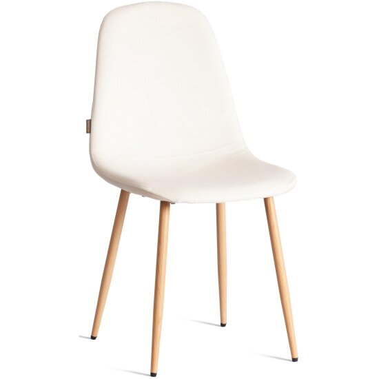 Стул Tetchair BREEZE (mod. JSC-58) / 1 шт. в упаковке Велюр/металл , 44 х 53 х 86 см, Light beige (светло-бежевый) HLR1 / натуральный