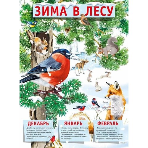 Плакат Зима в лесу, изд: Горчаков 460326294100371518 плакат зима