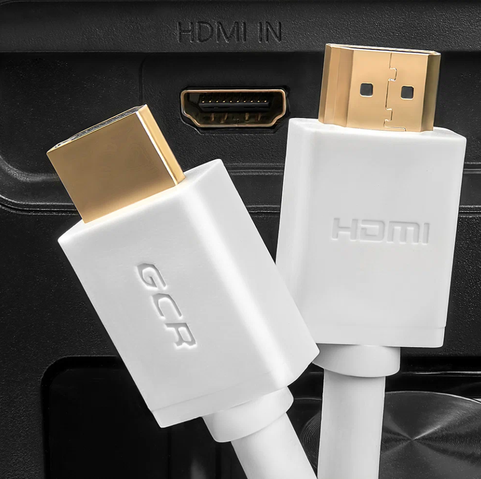 Кабель GCR HDMI 2.0 0.3м, белый (GCR-HM761-0.3m)