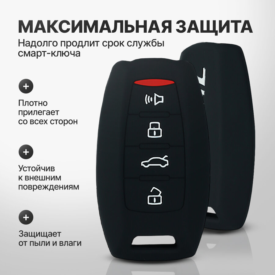 Чехол для автомобильного смарт ключа HAVAL F7, F7x, H6, H9, М6, Jolion, Dargo силиконовый — фото 1