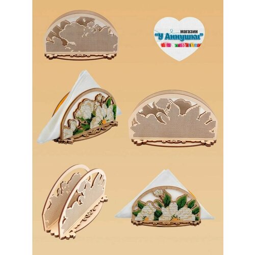 Деревянная заготовка Салфетница Цветы 196 950₽