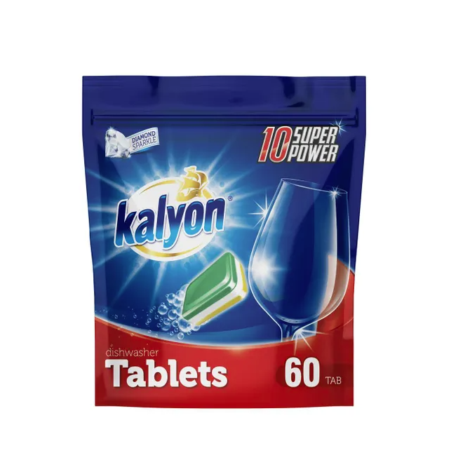 Таблетки Kalyon Для посудомоечной машины 10 Super power 60 шт