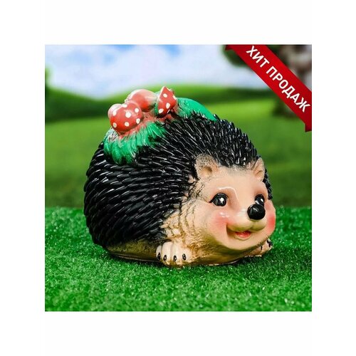 Садовая фигура Ёжик с грибочками новый 28х20х18см 1265₽