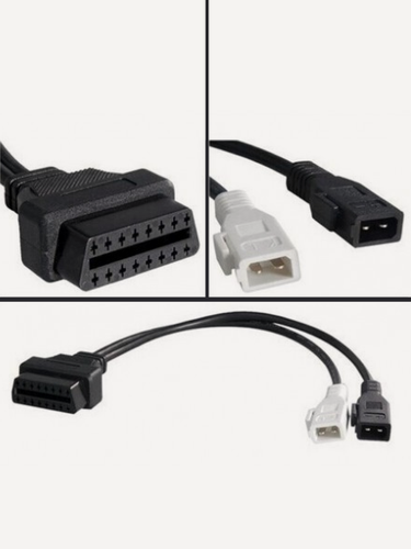 Изображение товара Кабель-Адаптер, Ауди/Фольксваген, переходник 2pin+2pin VAG / AUDI на OBD2 16pin