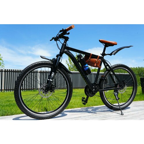 Взрослый горный велосипед RICHIESTO 275 с алюминиевой рамой 21 черно-коричневый модель 2024 25900₽