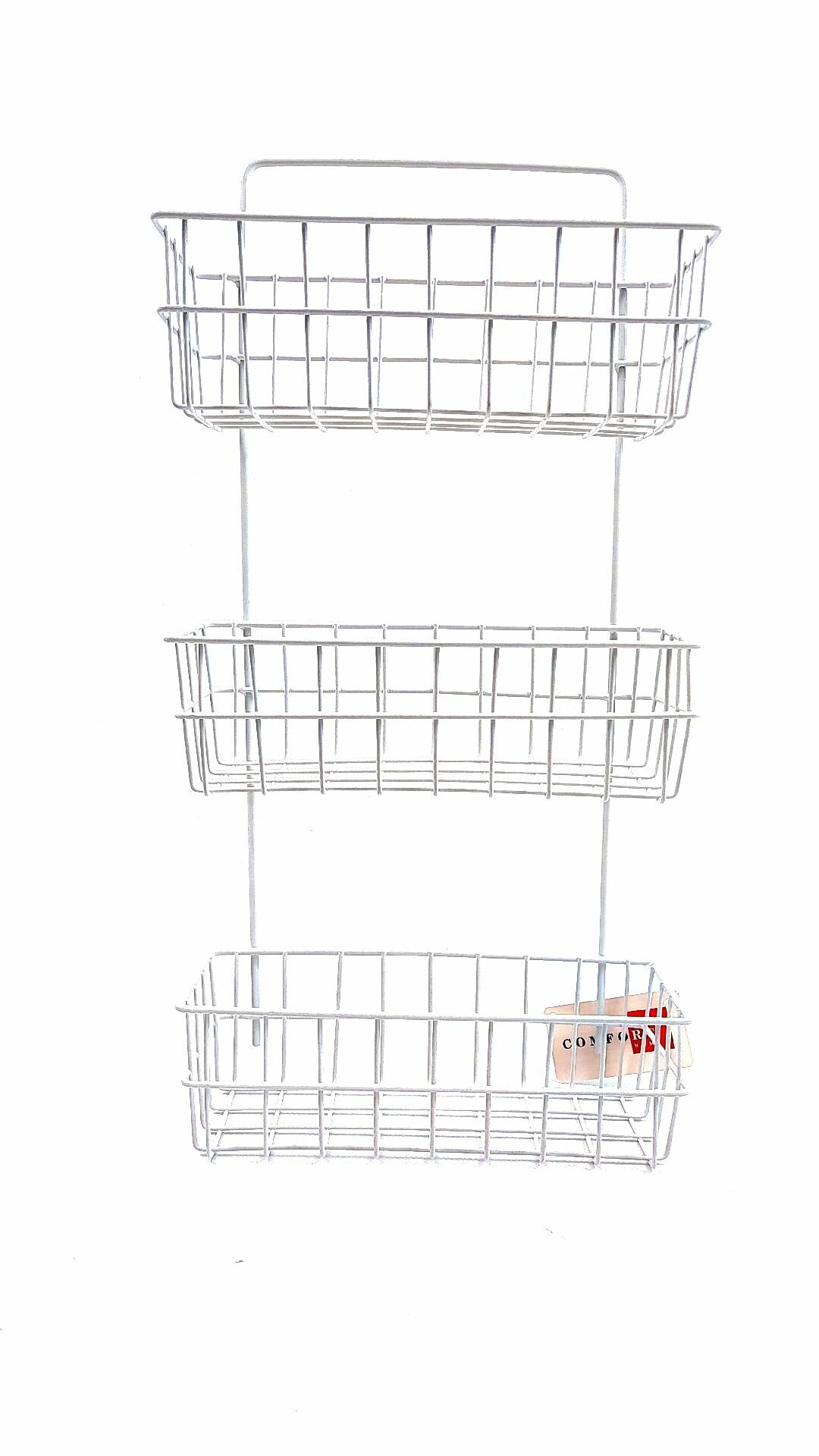 фото Полка подвесная 21BT1194W симпл универсальная, 3 полки, 25,5*10*51см, металл белый