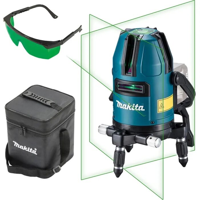 фото Перекрестный лазер Makita SK40GDZ, зеленый лазер, самовыравнивающийся, с сумкой