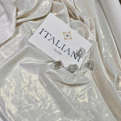 Смесовый лен с ламинированием/лен 53%, вискоза 42%, полиуретан 5%/100 cм*145 см/Италия