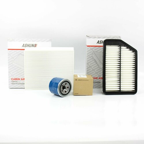 Набор фильтров для ТО салонныйвоздушныймасляный ASHUNO Hyundai Accent Elantra Kia Ceed Cerato 971332H001 281133X000 2630035505 1974₽