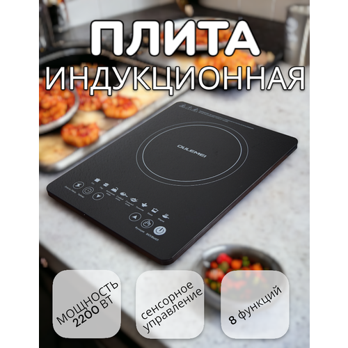 Электрическая индукционная плита Настольная плита Сенсорное управление Таймер Одна конфорка Мощность 2200 Вт 449000₽