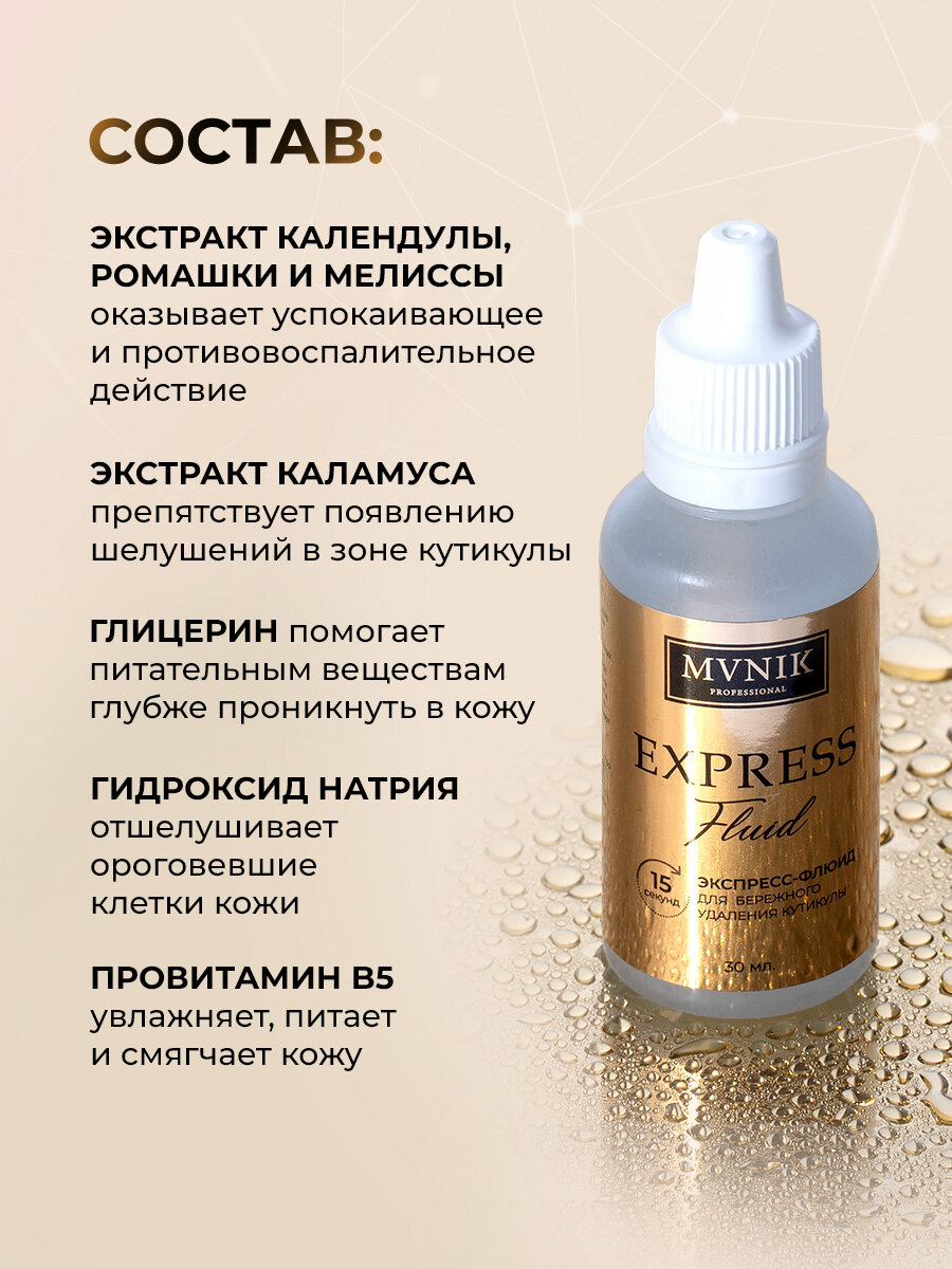Средства Для Кутикулы Экспресс-флюид для удаления кутикулы MVNIK 30 мл