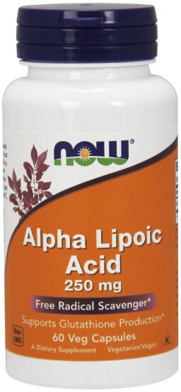 NOW Foods Alpha Lipoic Acid Альфа-Липоевая кислота 250 мг 60 капсул