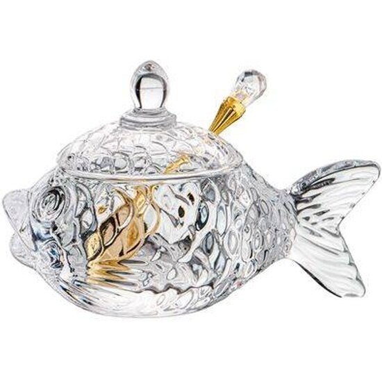 Изображение Икорница Lefard "Рыбка" с ложкой, 110 мл, 15,5х7,5 см.