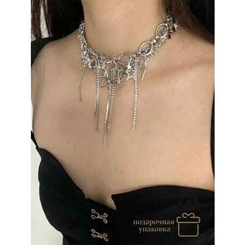 Чокер MAGIXX, кристалл, серебристый