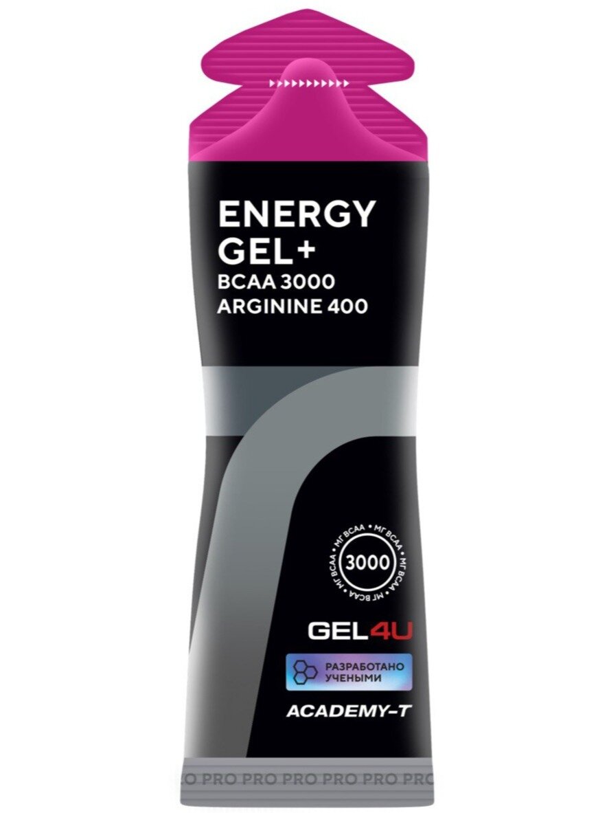 Гель питьевой GEL4U BCAA Гель Энергетический 4 x 60 г, Лесные ягоды — фото 1