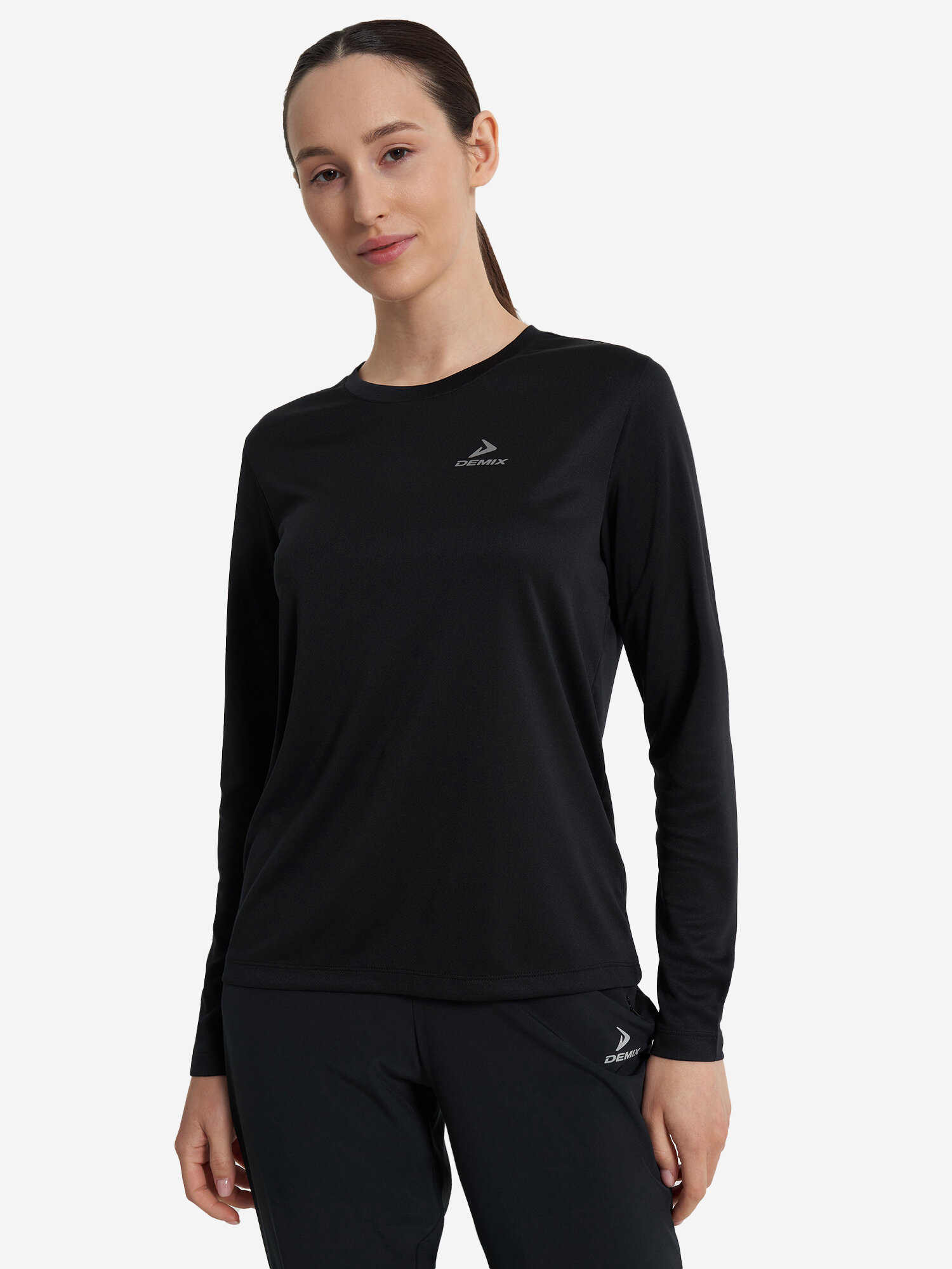 Лонгслив спортивный Demix W D Running AA LS T-shirt, размер 50/52, , черный — фото 1